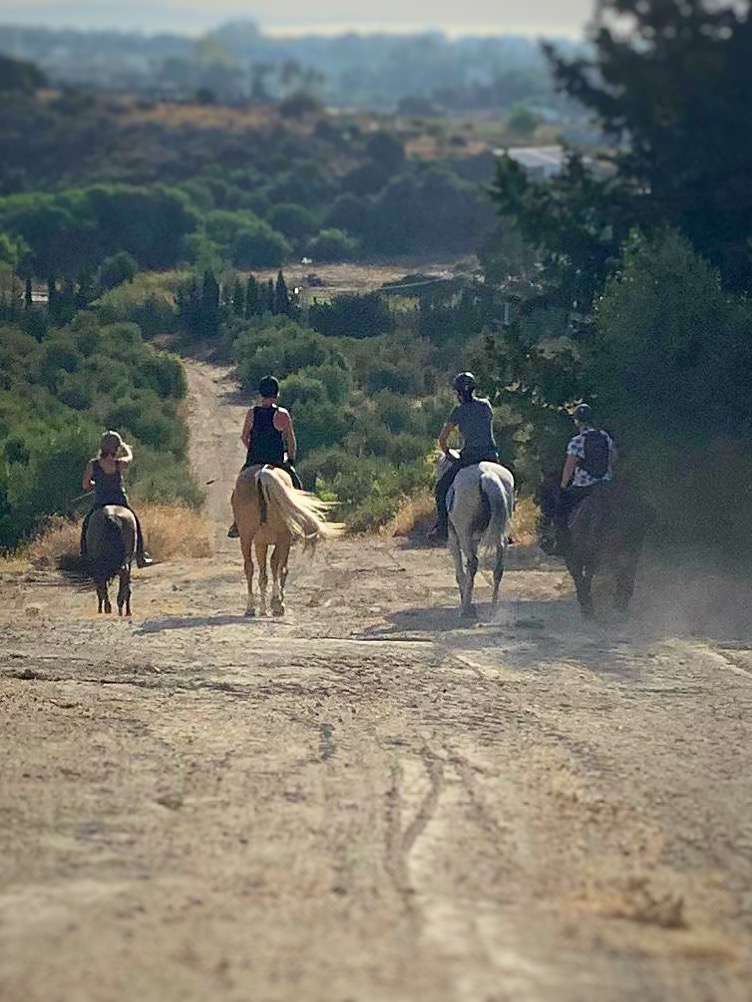 Happy horses and riders at Ranch Siesta Los Rubios Estepona