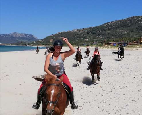 ranch Siesta Los Rubios beach horse riding tarifa on a day trip for experienced riders