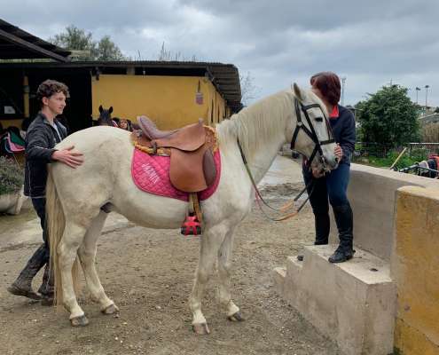 THE BEATLES John, Paul, Ringo & George at Ranch Siesta Los Rubios riding stables Estepona