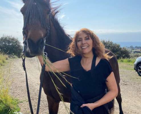 THE BEATLES John, Paul, Ringo & George at Ranch Siesta Los Rubios riding stables Estepona