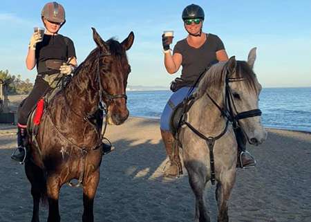 Beach and bar ride with Ranch Siesta Los Rubios horse riding stables in Estepona