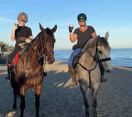 Beach and bar ride with Ranch Siesta Los Rubios horse riding stables in Estepona