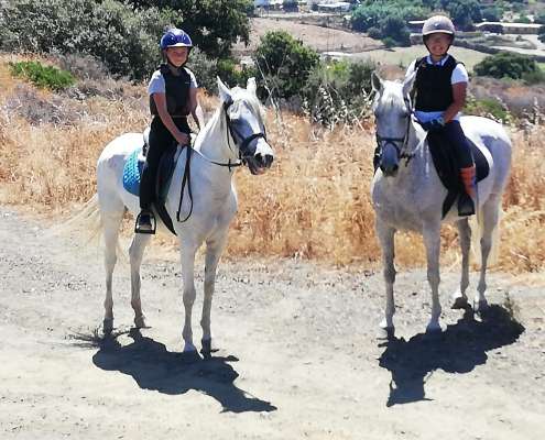 Friends reunited at Ranch Siesta Los Rubios horse riding Estepona