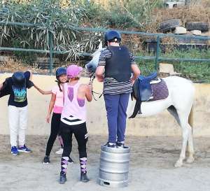 Birthday party fun at private pony party Ranch Siesta Los Rubios, Estepona