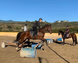 Jumping lesson adult riding lessons at Ranch Siesta Los Rubios Dec 20