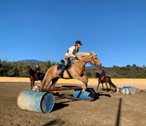 Jumping lesson adult riding lessons at Ranch Siesta Los Rubios Dec 20