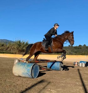 Jumping lesson adult riding lessons at Ranch Siesta Los Rubios Dec 20