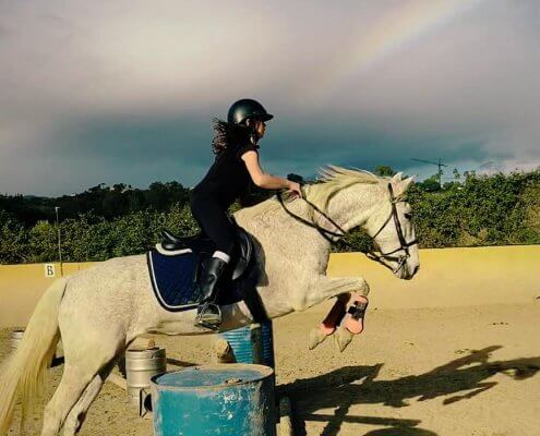 Jumping lesson childrens riding lessons at Ranch Siesta Los Rubios Estepona